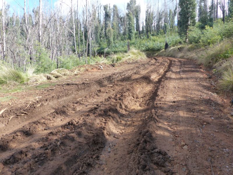 example of a close road - uneven mud surface