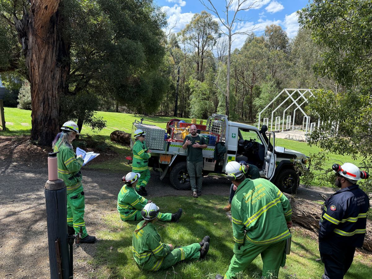 Trainees listening to one of the FFMVic trainers