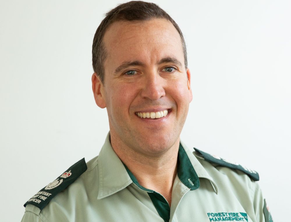 Aaron Kennedy headshot in FFMVic uniform